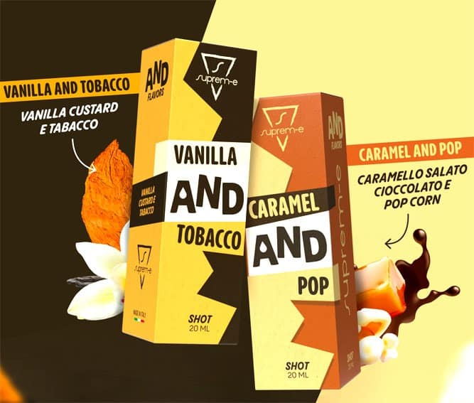 VANILLA AND TOBACCO & CARAMEL AND POP by Supremeliquid